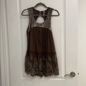 Free People sequined tunic tank.